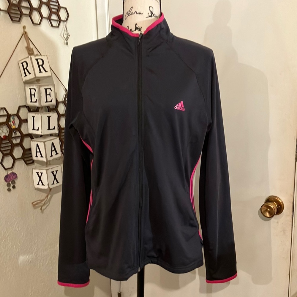 Adidas zipper front track jacket